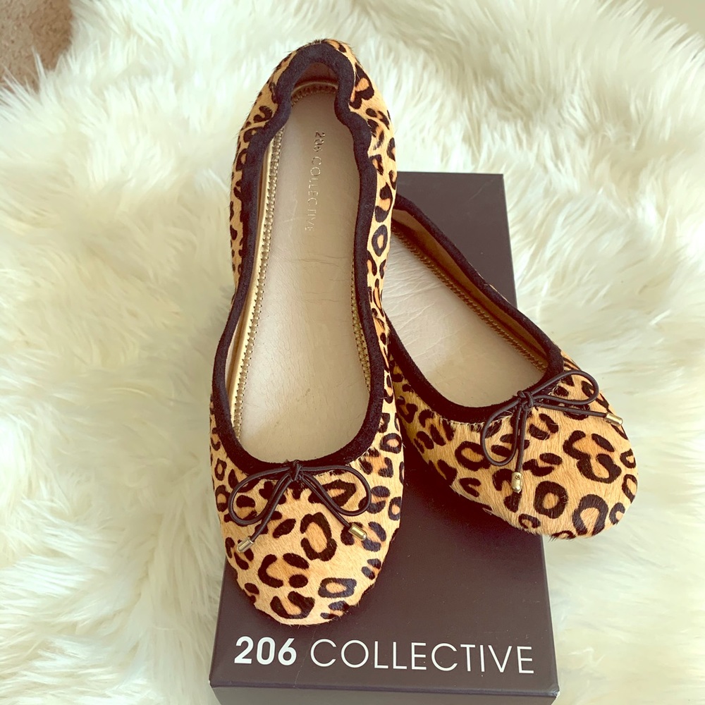 Leopard ballerina flats